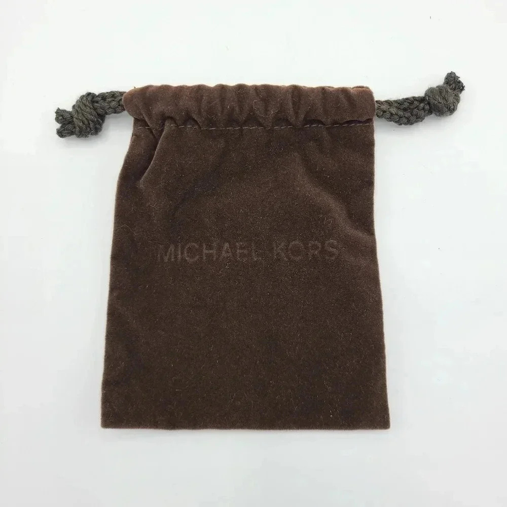 Michael Kors Drawstring Jewelry Watch Dust Bag Brown Small
